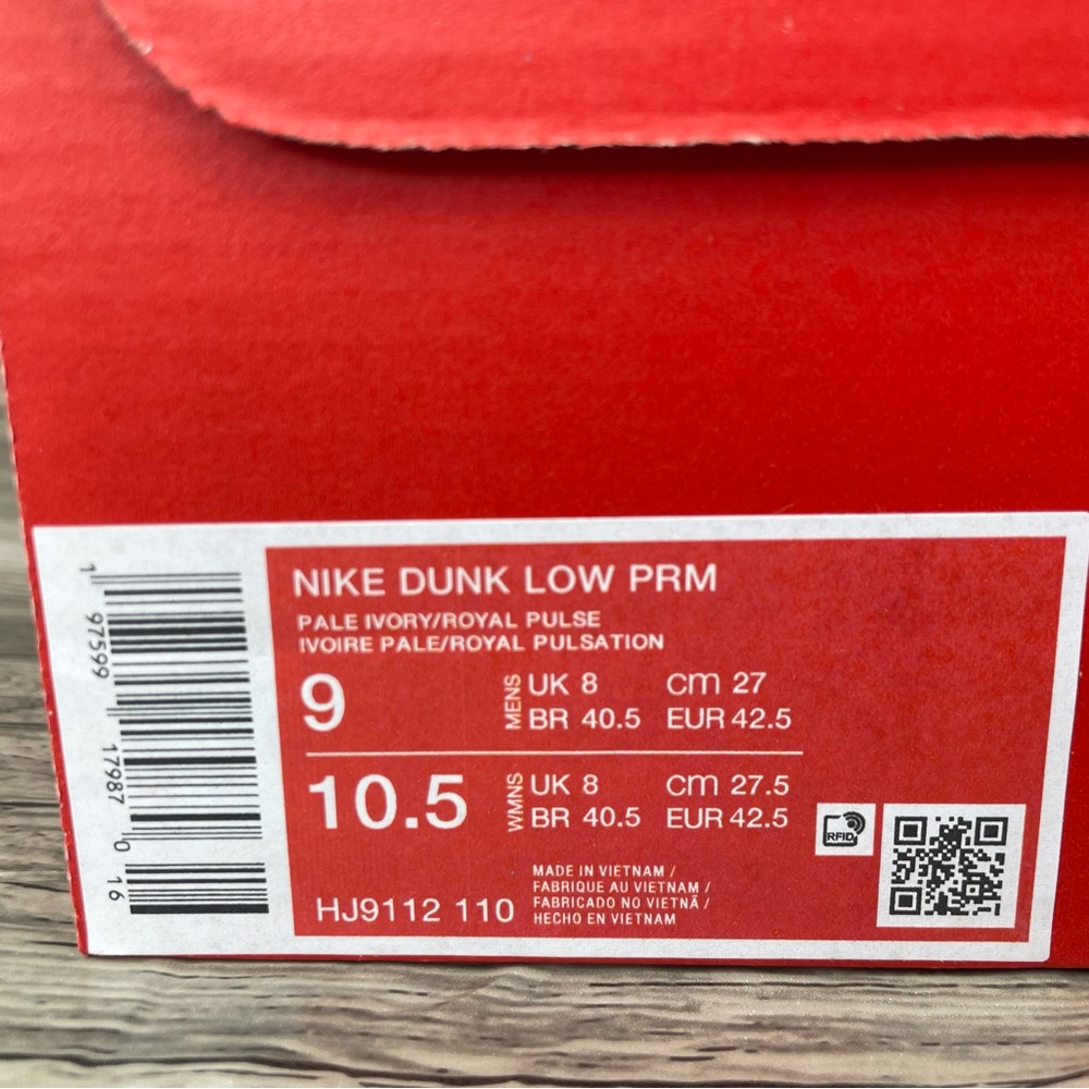 NEW Nike Dunk Low Premium Pale Ivory Blue Men's Sizes HJ9112-110 - Picture 7 of 8